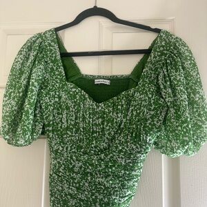Abercrombie & Fitch Green Floral Blouse